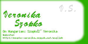 veronika szopko business card